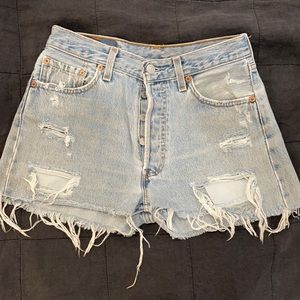 Vintage distressed Levi cutoff shorts